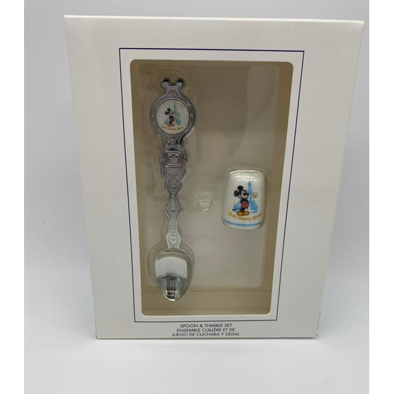 Disney Parks Walt Disney World 50th Vault Souvenir Spoon and Thimble Set New