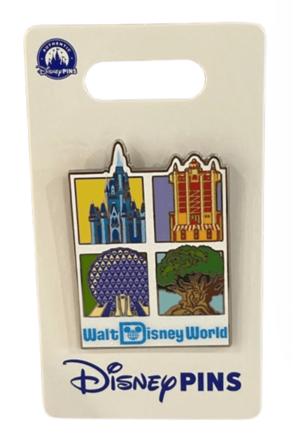 Parks Walt Disney World Park Icons Pin New With Card