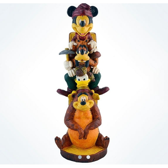 Disney Parks Wilderness Lodge Mickey & Friends Totem Pole Resin Figurine New
