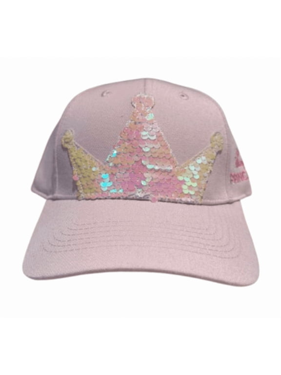 Parks Youth Baseball Cap - Princess Crown Sequin - Pink New With Tag