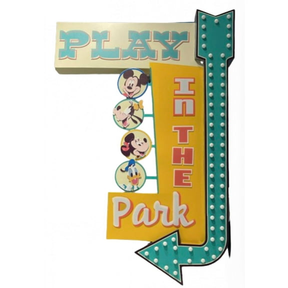 Disney Parks Play in the Park Mickey and Friend Light Up Sign New with Box