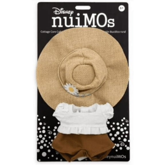 Disney Parks nuiMOs Cottage Core Collection Straw Hat White Smocked Blouse Pants