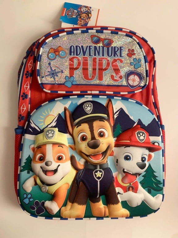 Paw Patrol Chase Marshall Adventure Pups School Bag 3D EVA Molded Large 16" Backpack