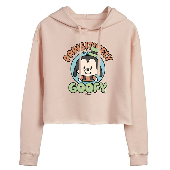 Disney - Pawsitively Goofy - Juniors Cropped Pullover Hoodie