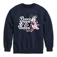 thumbnail image 1 of Disney - Peace Love And Bows - Toddler & Youth Crewneck Fleece Sweatshirt, 1 of 5