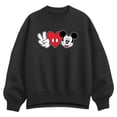 thumbnail image 1 of Disney - Peace Love Mickey Women's Oversized Fleece Crew Sweatshirt, 1 of 3