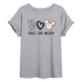 thumbnail image 1 of Disney - Peace Love Mickey - Women's Oversized T-Shirt, 1 of 4