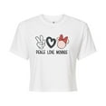 thumbnail image 1 of Disney - Peace Love Minnie - Cropped Tee, 1 of 4