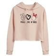 thumbnail image 1 of Disney - Peace Love Minnie - Juniors Cropped Pullover Hoodie, 1 of 4