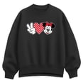thumbnail image 1 of Disney - Peace Love Minnie - Women's Oversized Fleece Crew Sweatshirt, 1 of 3