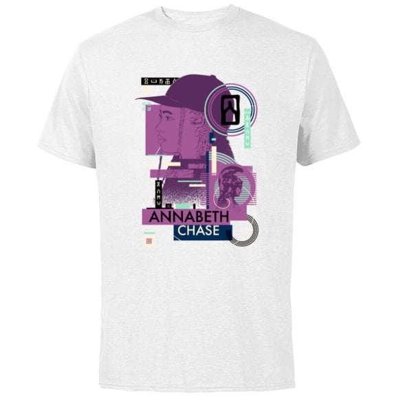 Disney Percy Jackson Annabeth Chase Athena Greek Vase Style - Short Sleeve Cotton T-Shirt for Adults - Customized-White