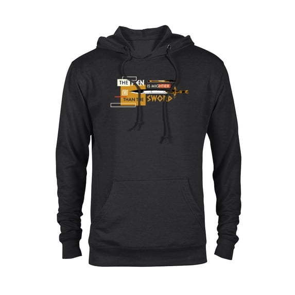 Disney Percy Jackson Riptide Pen is Mightier Than the Sword - Pullover Hoodie for Adults - Customized-Black