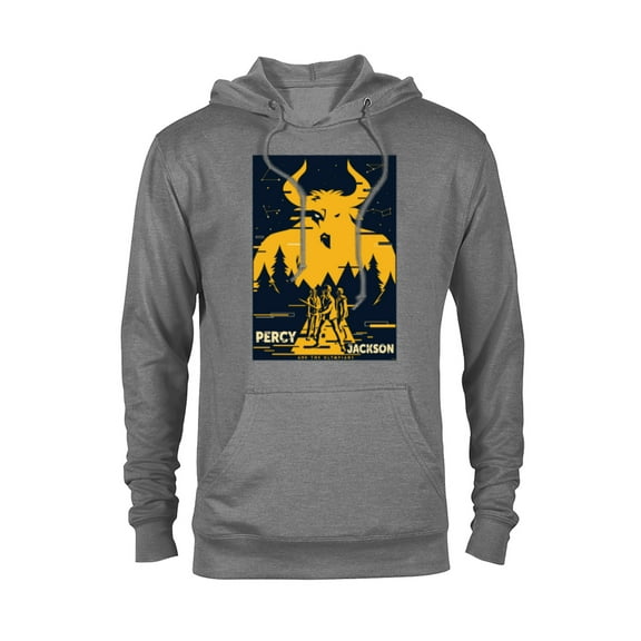 Disney Percy Jackson Three Heroes Against the Minotaur - Pullover Hoodie for Adults - Customized-Athletic Heather