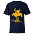 thumbnail image 1 of Disney Percy Jackson Three Heroes Against the Minotaur - Short Sleeve T-Shirt for Kids - Customized-Navy, 1 of 5