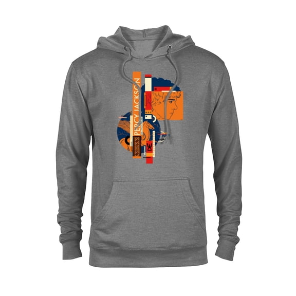 Disney Percy Jackson and Pegasus Greek Vase Style - Pullover Hoodie for Adults - Customized-Athletic Heather