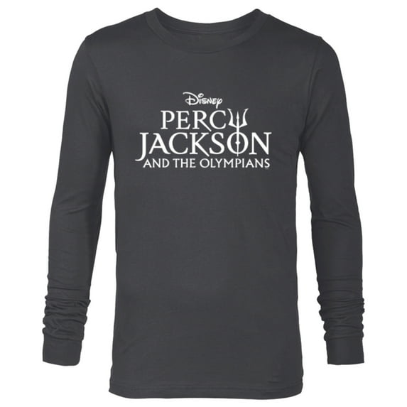 Disney Percy Jackson and the Olympians Series Title Logo - Long Sleeve T-Shirt for Men - Customized-Charcoal Heather