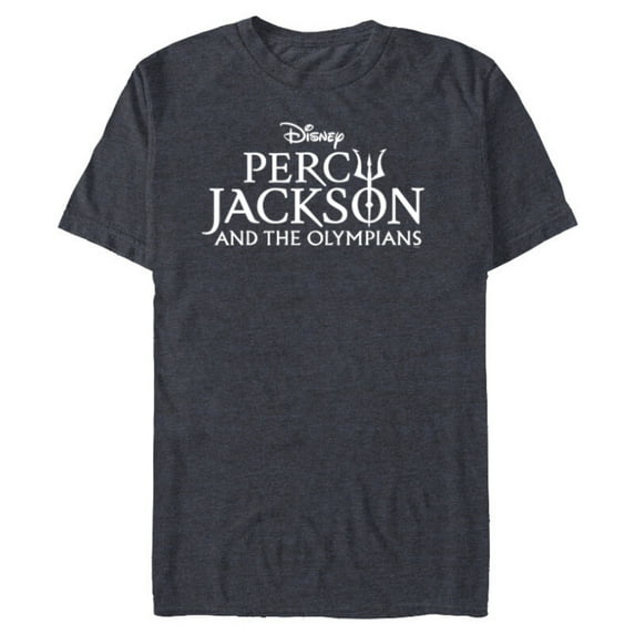Disney Percy Jackson and the Olympians Series Title Logo - Short Sleeve Blended T-Shirt for Adults - Customized-Denim Snow Heather