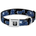 thumbnail image 1 of Disney Pet Collar, Dog Collar Metal Seatbelt Buckle, Onward Barley Unicorn Guinevere Icons Stars Black Gray Blues, 11 to 16.5 Inches 1.0 Inch Wide, 1 of 9