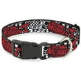 thumbnail image 1 of Disney Pet Collar, Dog Collar Plastic Buckle, Cars Lightning McQueen Racing Collage White Black Red, 9.5 to 13 Inches 1.0 Inch Wide, 1 of 8