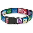 thumbnail image 1 of Disney Pet Collar, Dog Collar Plastic Buckle, Inside Out Character Expression Blocks Purple Multi Color, 7 to 8.5 Inches 0.5 Inch Wide, 1 of 6