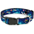 thumbnail image 1 of Disney Pet Collar, Dog Collar Plastic Buckle, Peter Pan Flying Scene, 8.5 to 12 Inches 0.5 Inch Wide, 1 of 5