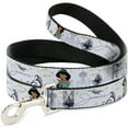 thumbnail image 1 of Disney Pet Leash, Dog Leash, Aladdin Jasmine Palace Pose with Script and Flowers White, 6 Feet Long 1.0 Inch Wide, 1 of 4