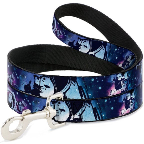 Disney Pet Leash, Dog Leash, Buzz Lightyear Poses Galaxy Blues, 4 Feet Long 1.0 Inch Wide