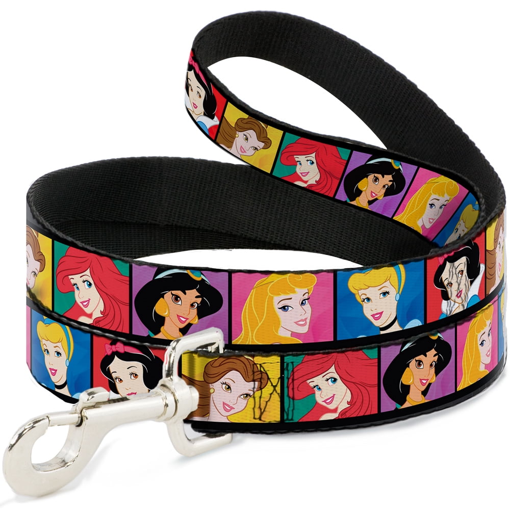 Disney Pet Leash, Dog Leash, Disney Princess Blocks, 4 Feet Long 1.0 Inch Wide