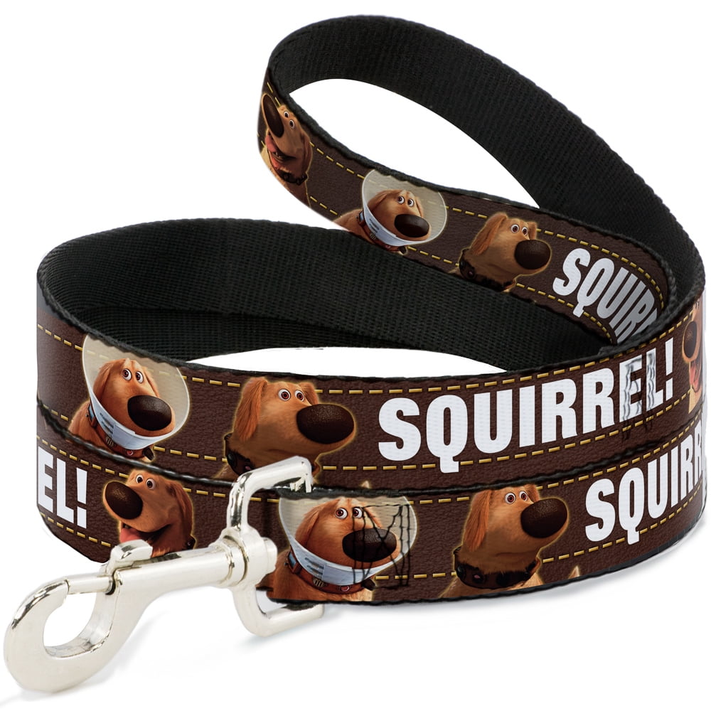 Disney Pet Leash, Dog Leash, Dug Poses Squirrel Brown Yellow White, 6 Feet Long 1.0 Inch Wide