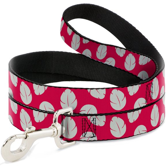 Disney Pet Leash, Dog Leash, Lilo Stitch Bounding Lilo Dress Leaves Red Ivory, 4 Feet Long 1.0 Inch Wide