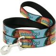 thumbnail image 1 of Disney Pet Leash, Dog Leash, Moana Island Girl Rainbow Pose Blue Multi Color, 6 Feet Long 1.0 Inch Wide, 1 of 1