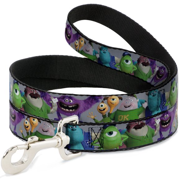 Disney Pet Leash, Dog Leash, Monsters University Character Lineup Gray, 6 Feet Long 1.0 Inch Wide