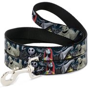 Disney Pet Leash, Dog Leash, Nightmare Before Christmas Character Group Cemetery Scene, 4 Feet Long 1.0 Inch Wide