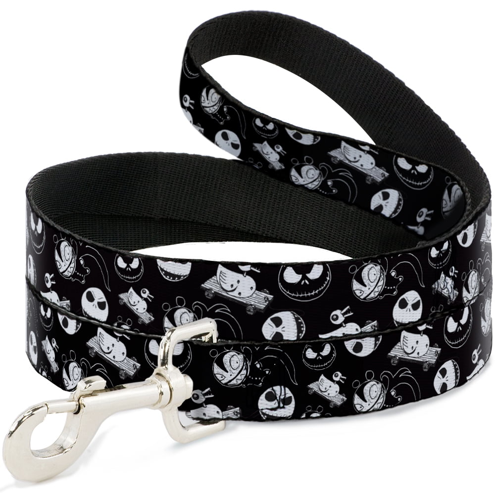Disney Pet Leash, Dog Leash, Nightmare Before Christmas Jack Scary Teddy Killer Duck, 4 Feet Long 1.0 Inch Wide