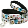 thumbnail image 1 of Disney Pet Leash, Dog Leash, Pixar Holiday Collection Nutcracker Characters Lineup White, 6 Feet Long 1.0 Inch Wide, 1 of 1