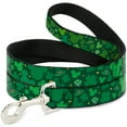 thumbnail image 1 of Disney Pet Leash, Dog Leash, St Patricks Day Mickey Collage Greens, 4 Feet Long 1.0 Inch Wide, 1 of 4