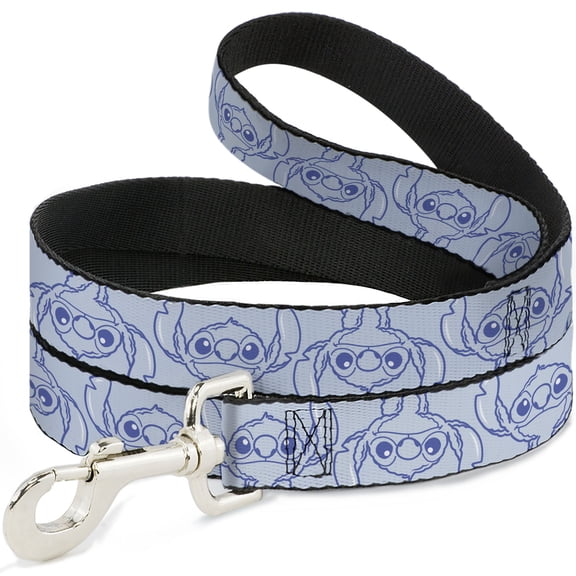 Disney Pet Leash, Dog Leash, Stitch Pose Flip Light Blue Blue, 4 Feet Long 1.0 Inch Wide
