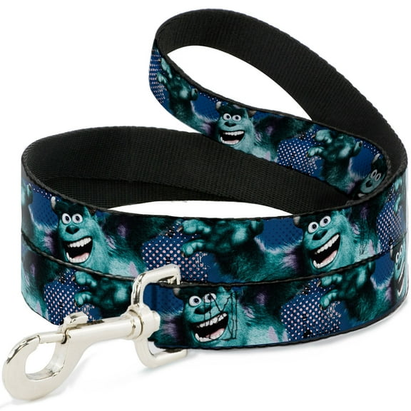 Disney Pet Leash, Dog Leash, Sulley Scare Pose Dots Blues White, 4 Feet Long 1.0 Inch Wide