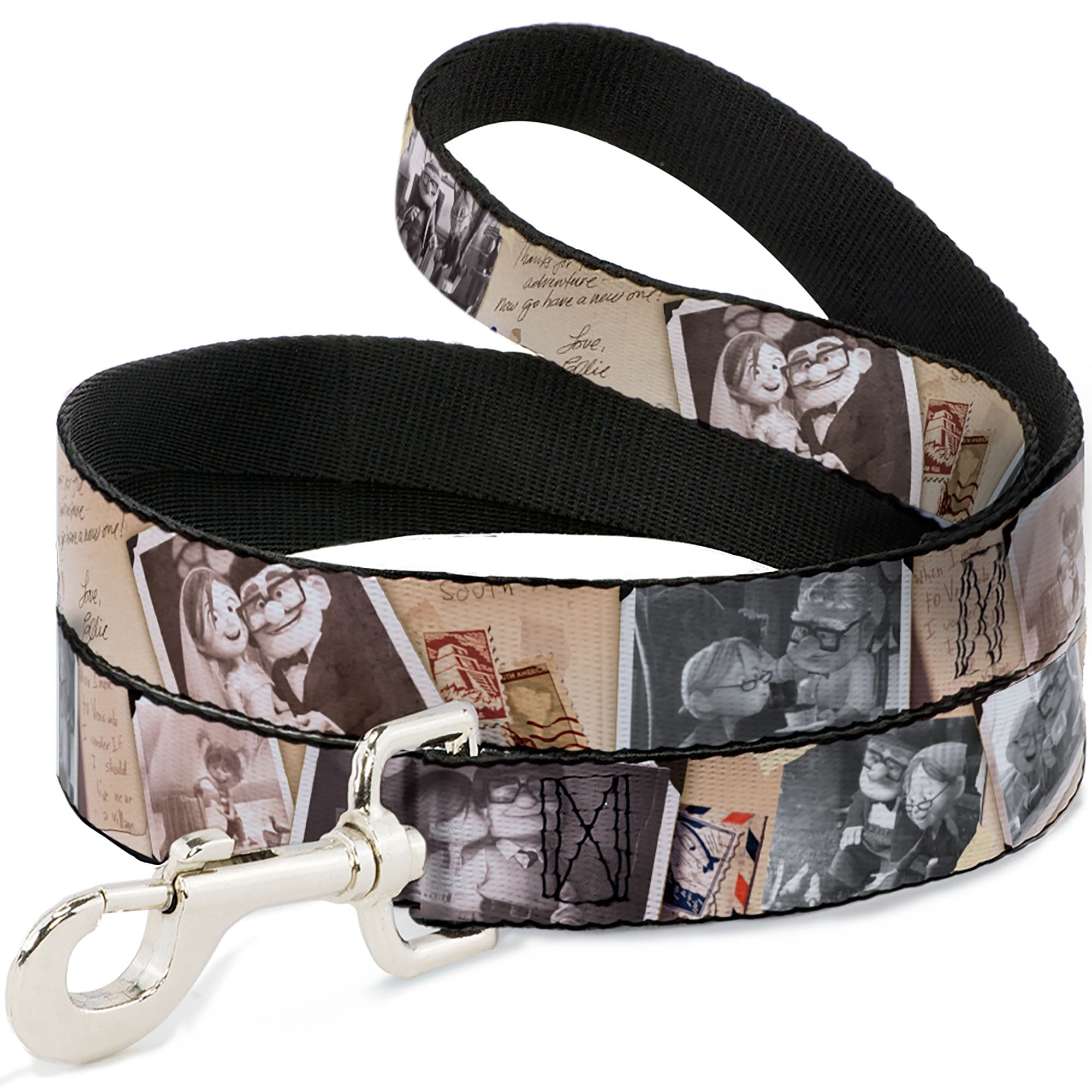 Disney Pet Leash, Dog Leash, Up Adventure Book Snapshots Post Cards, 6 Feet Long 1.0 Inch Wide