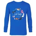 thumbnail image 1 of Disney Pet Parent Father’s Day Disney Cats Best Cat Dad Ever - Long Sleeve T-Shirt for Men - Customized-Navy, 1 of 5