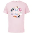 thumbnail image 1 of Disney Pet Parent Father’s Day Disney Cats Best Cat Dad Ever - Short Sleeve Cotton T-Shirt for Adults - Customized-Soft Pink, 1 of 5