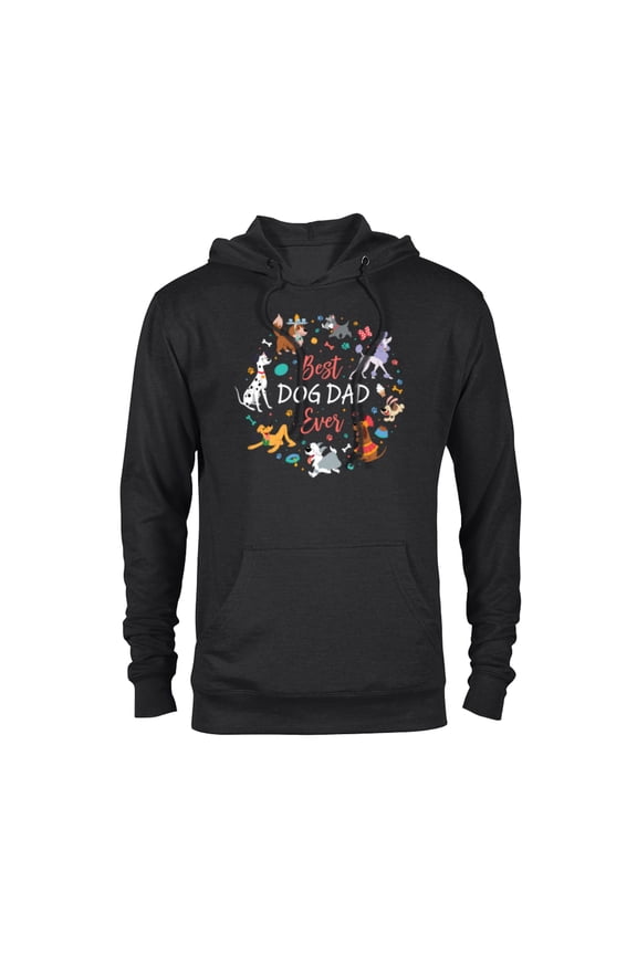 Pet Parent Father’s Day Disney Dogs Best Dog Dad Ever - Pullover Hoodie for Adults - Customized-Black