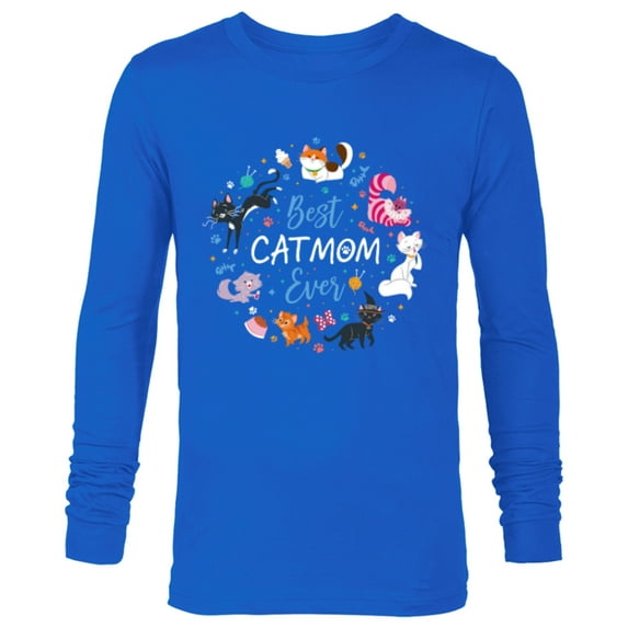 Disney Pet Parent Mother’s Day Disney Cats Best Cat Mom Ever - Long Sleeve T-Shirt for Men - Customized-Navy
