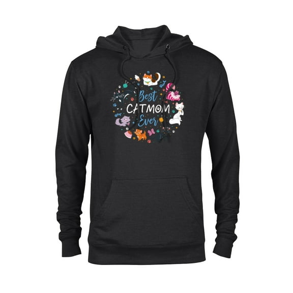 Disney Pet Parent Mother’s Day Disney Cats Best Cat Mom Ever - Pullover Hoodie for Adults - Customized-Black