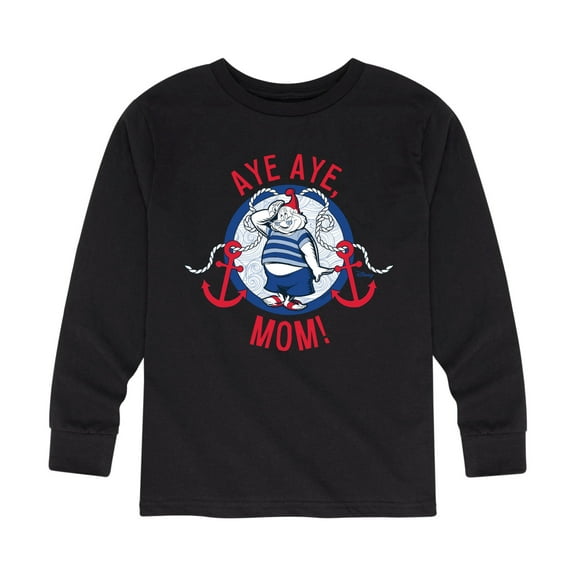 Disney - Peter Pan - Aye Aye, Mom - Sailor Style - Toddler And Youth Long Sleeve Graphic T-Shirt