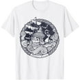 Disney Peter Pan Captain Hook Ship Stamp Graphic TShirt
