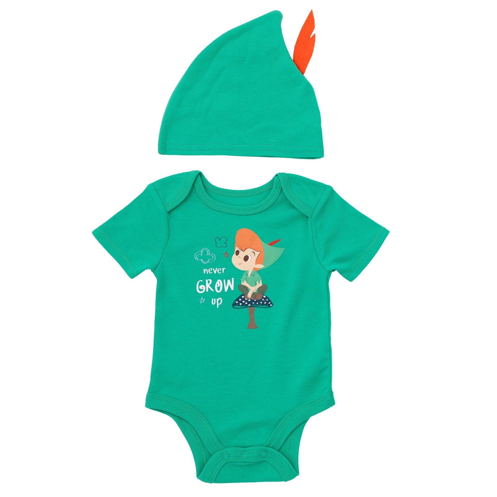 Disney Peter Pan Cosplay Bodysuit and Hat Set Newborn to Infant