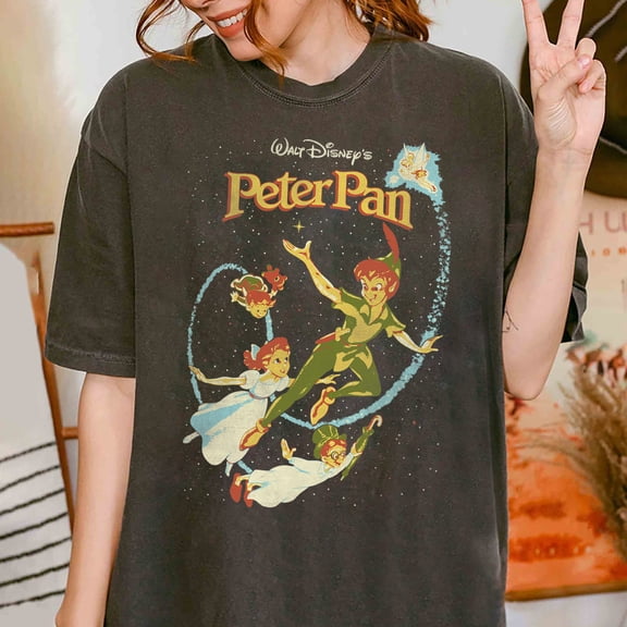 Disney Peter Pan Darling Flight Vintage Neverland Second Star Right T-shirt