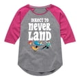 thumbnail image 1 of Disney - Peter Pan - Direct to Never Land - Toddler And Youth Girls Raglan Graphic T-Shirt, 1 of 4