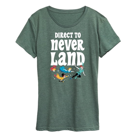 Disney - Peter Pan - Direct to Never Land - Women's Short Sleeve Graphic T-Shirt